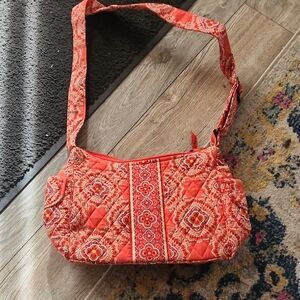 Vera Bradley Red And Orange Patterned Shoulder Bag